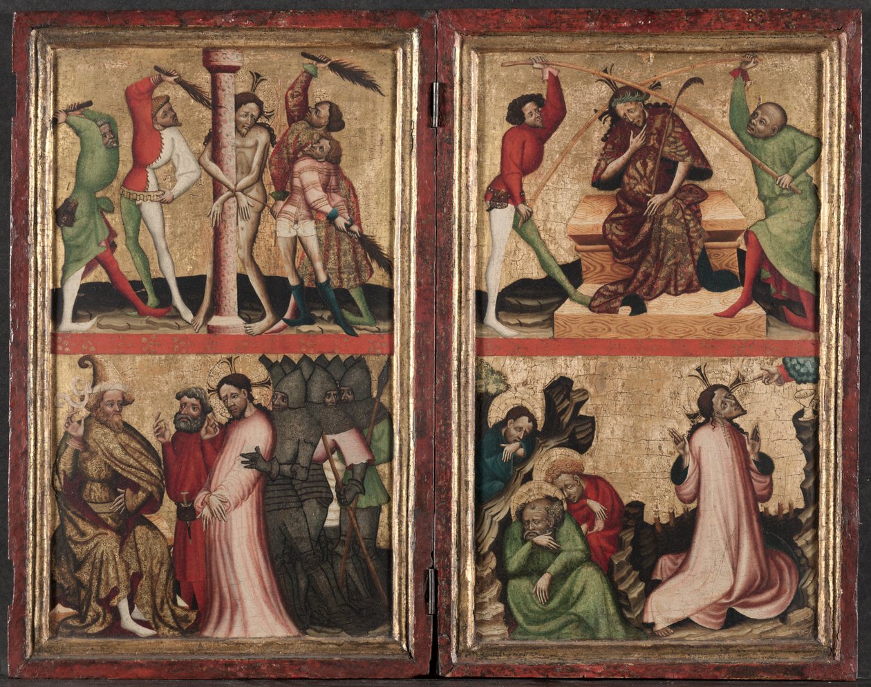 Diptych مع آلام المسيح ، ج. 1400. بواسطة غير معروف