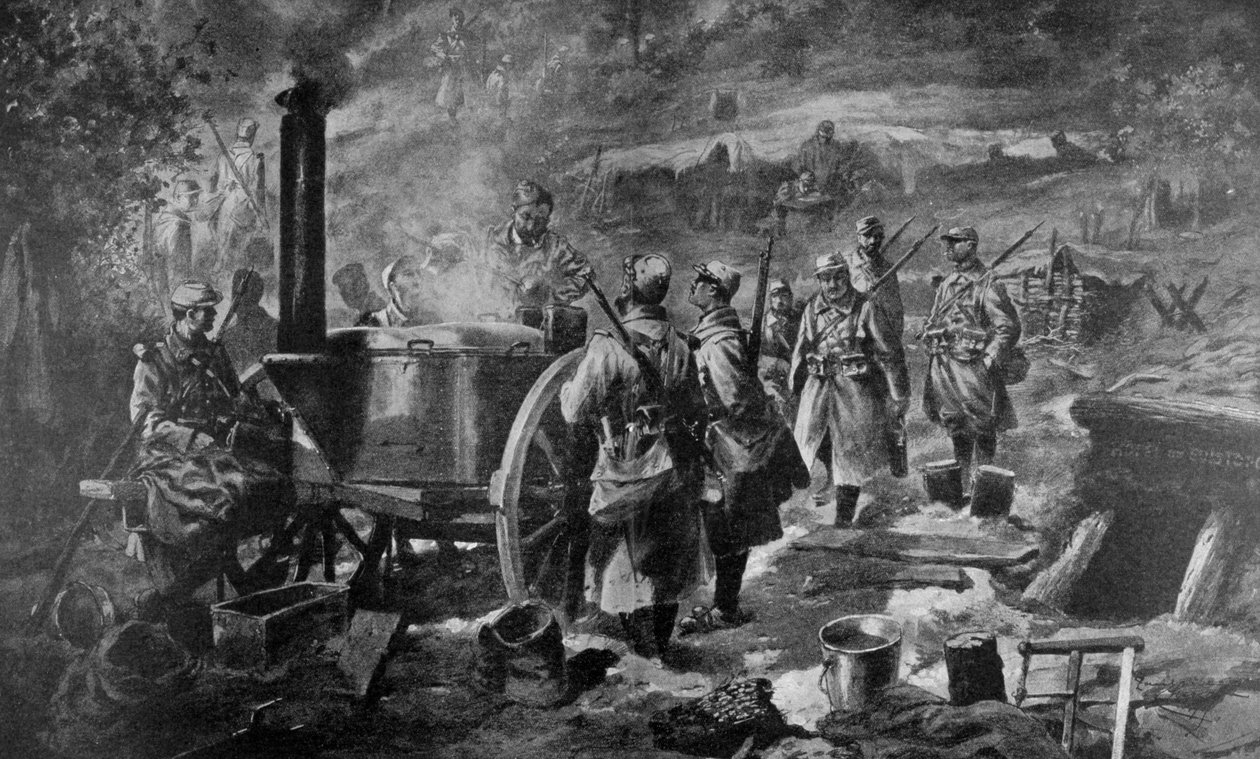 توزيع الحساء على الجبهة ، 1915 بواسطة غير معروف