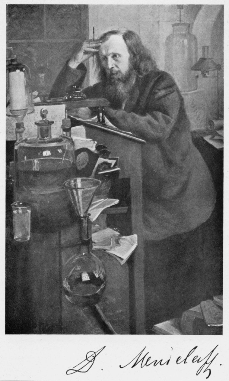 دميتيري إيفانوفيتش مندلييف 1834-1907 ، كيميائي روسي ، القرن التاسع عشر بواسطة غير معروف