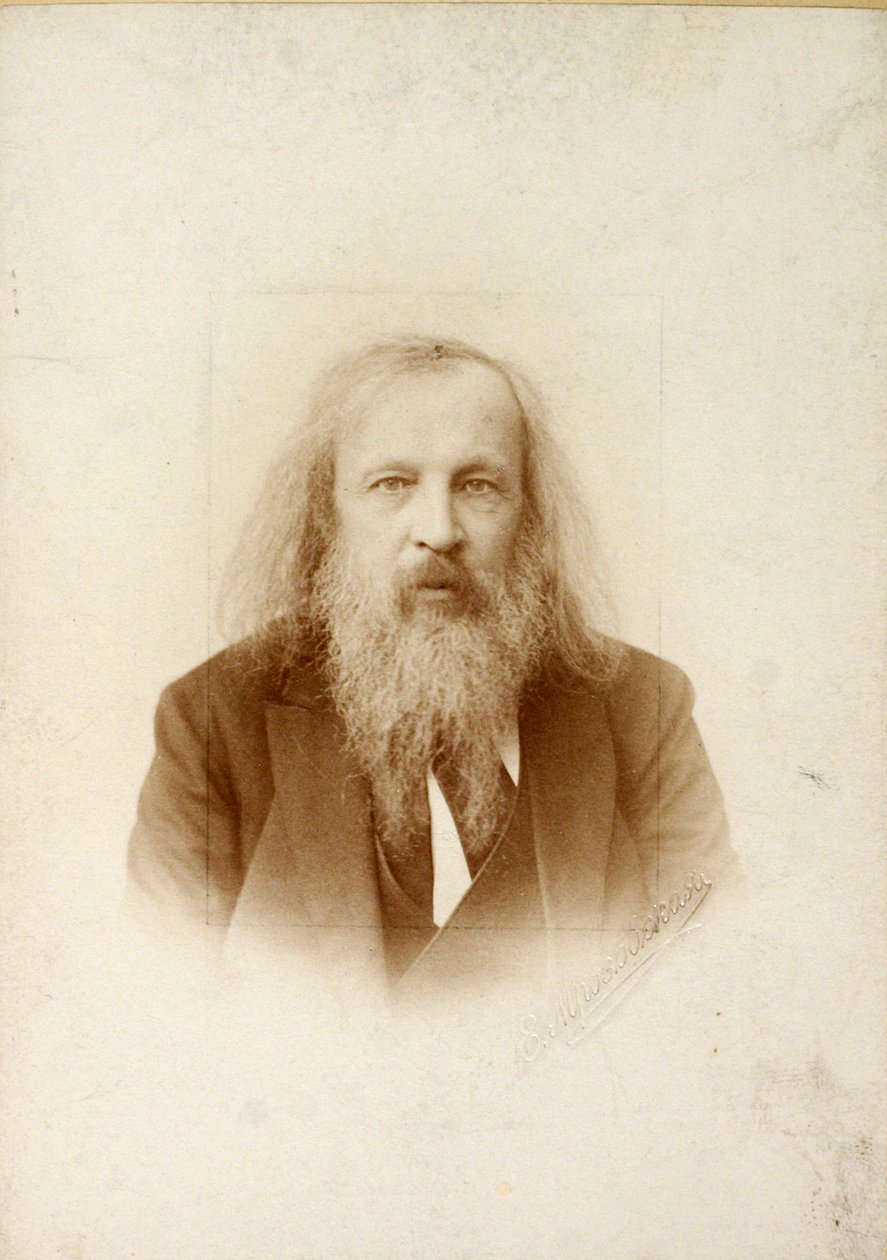 دميتري مندليف ، الكيميائي الروسي ، c1890-c1907 بواسطة غير معروف
