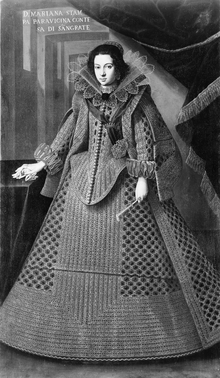 Doña Marianna طباعة Parravicina من مواليد 1612 ، كونديسا دي سيغاتي. بواسطة غير معروف