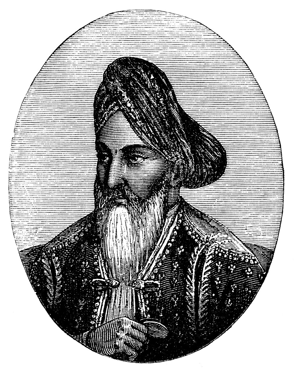 دوست محمد خان 1793-1863 حاكم أفغانستان ، c1880 بواسطة غير معروف