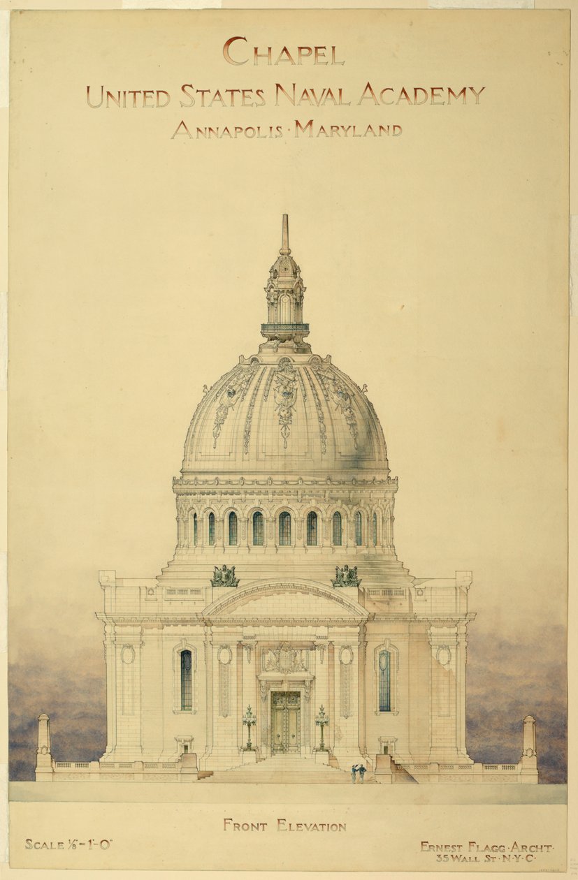 Drawing, Chapel, U.S. Naval Academy بواسطة غير معروف