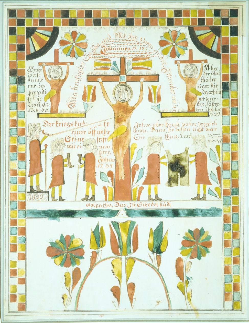 رسم للصلب ، 1800. بواسطة غير معروف