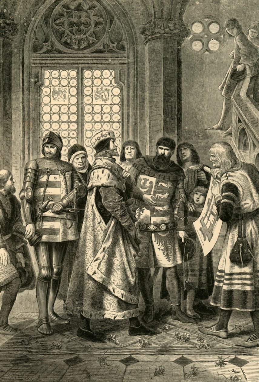 الدوق رودولف الرابع كمؤسس كاتدرائية ستيفن ، c1360 ، 1890. بواسطة غير معروف