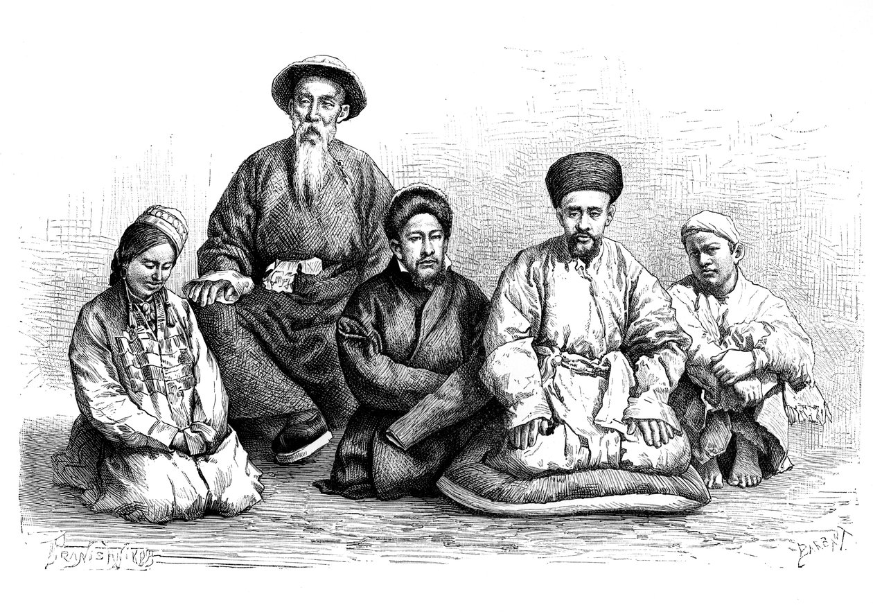 Dungans and Taranchis ، الأنواع والأزياء ، c1890 بواسطة غير معروف