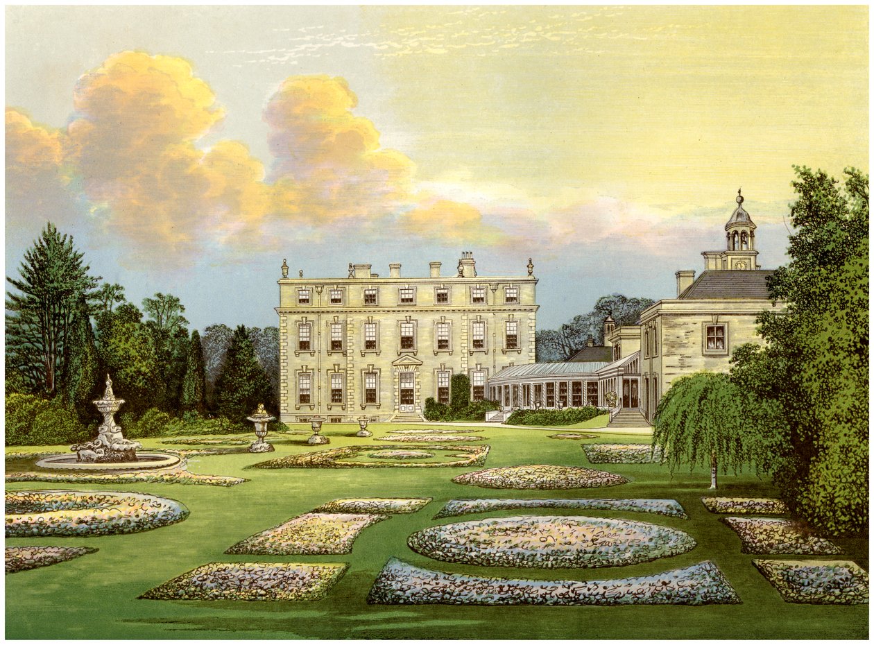 Dytchley House ، Oxfordshire ، منزل Viscount Dillon ، c1880 بواسطة غير معروف