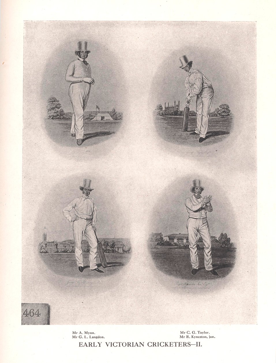 لاعبو الكريكيت الفيكتوريون الأوائل ، القرن التاسع عشر 1912 بواسطة غير معروف