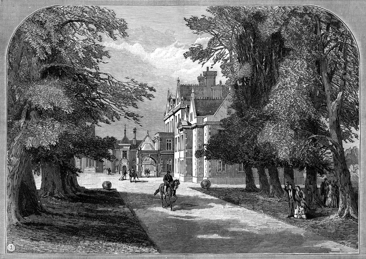 الواجهة الشرقية والمدخل الرئيسي ، Sandringham ، نورفولك ، 1887 بواسطة غير معروف