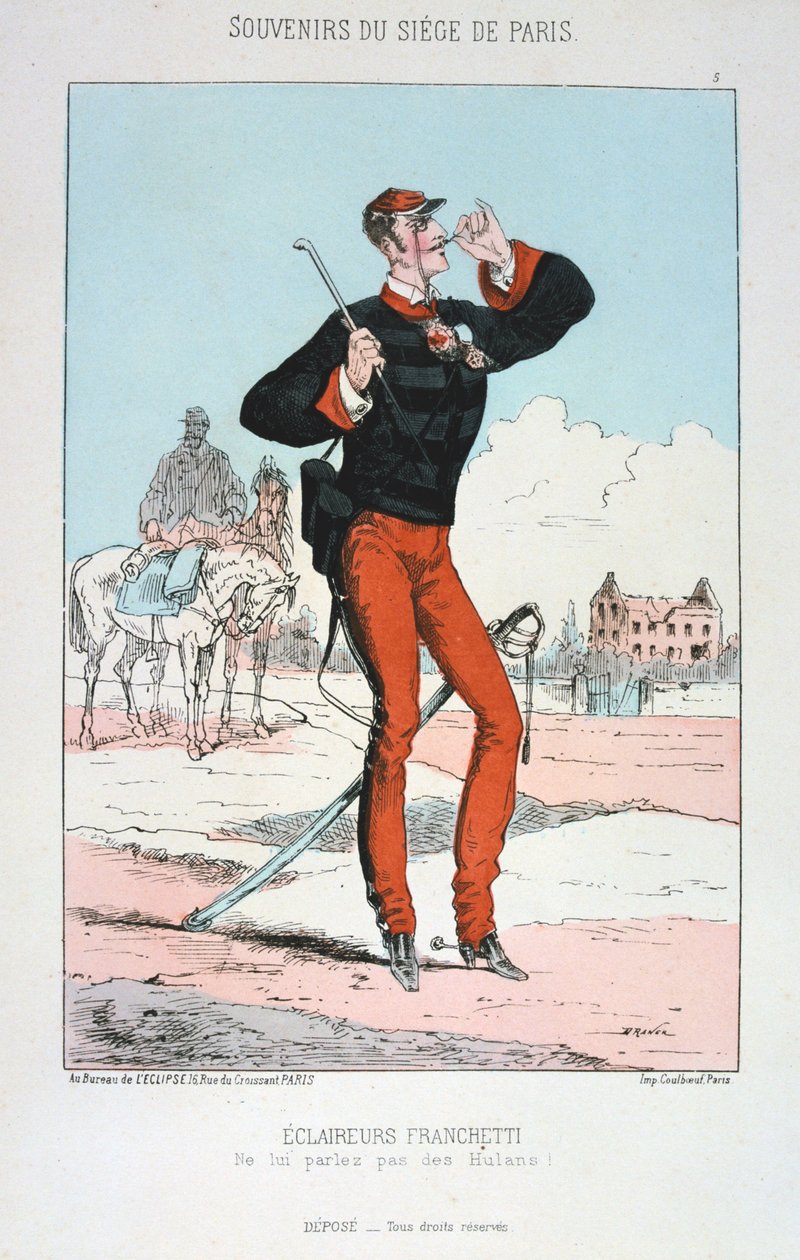 Eclaireurs Franchetti ، حصار باريس ، 1870-1871. بواسطة غير معروف