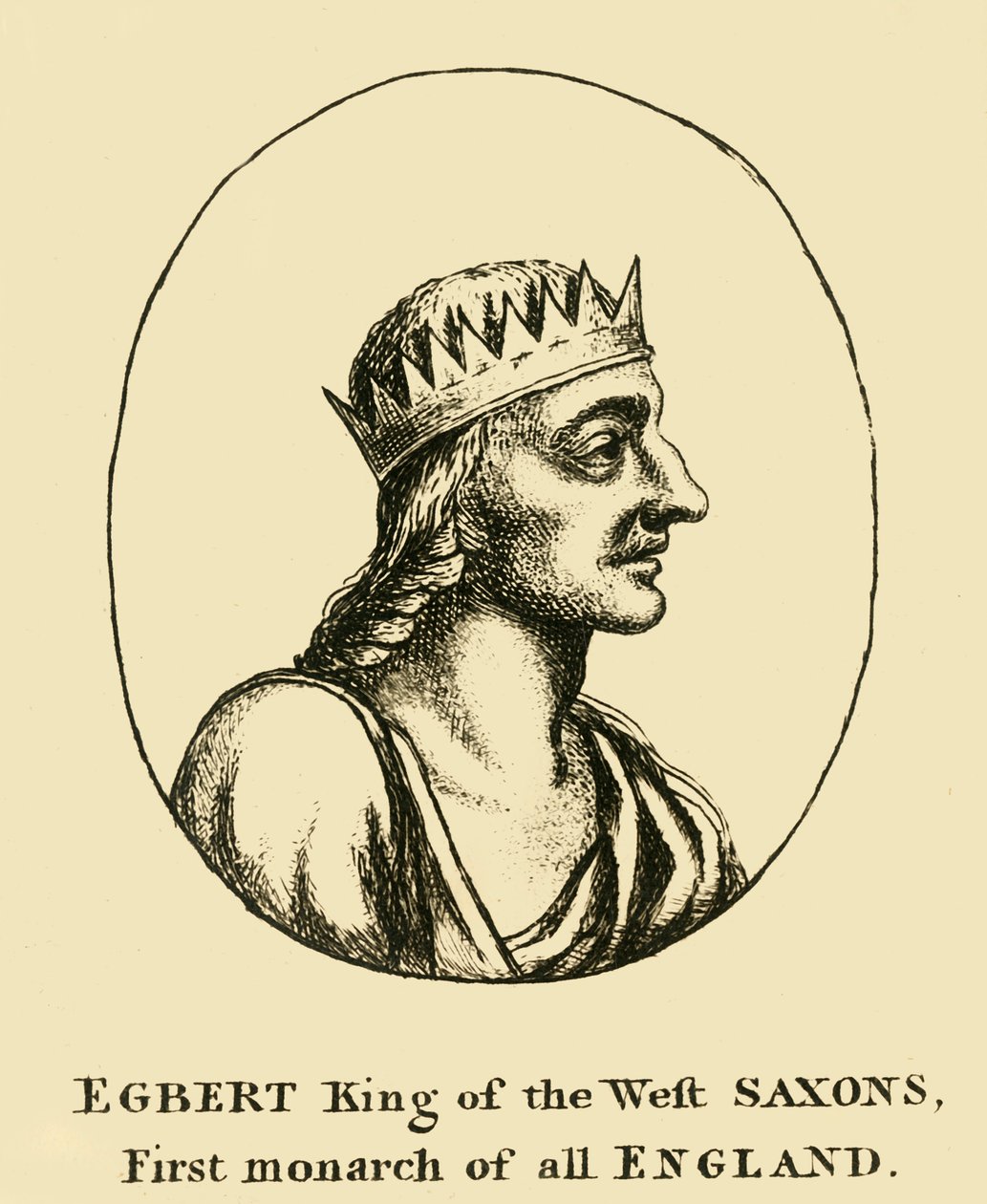 Egbert King of the West Saxons ، أول ملك لكل إنجلترا ، القرن الثامن عشر. بواسطة غير معروف