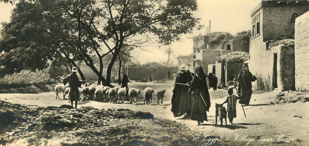 مصر - قرية بالقرب من القاهرة ، c1918-c1939. بواسطة غير معروف