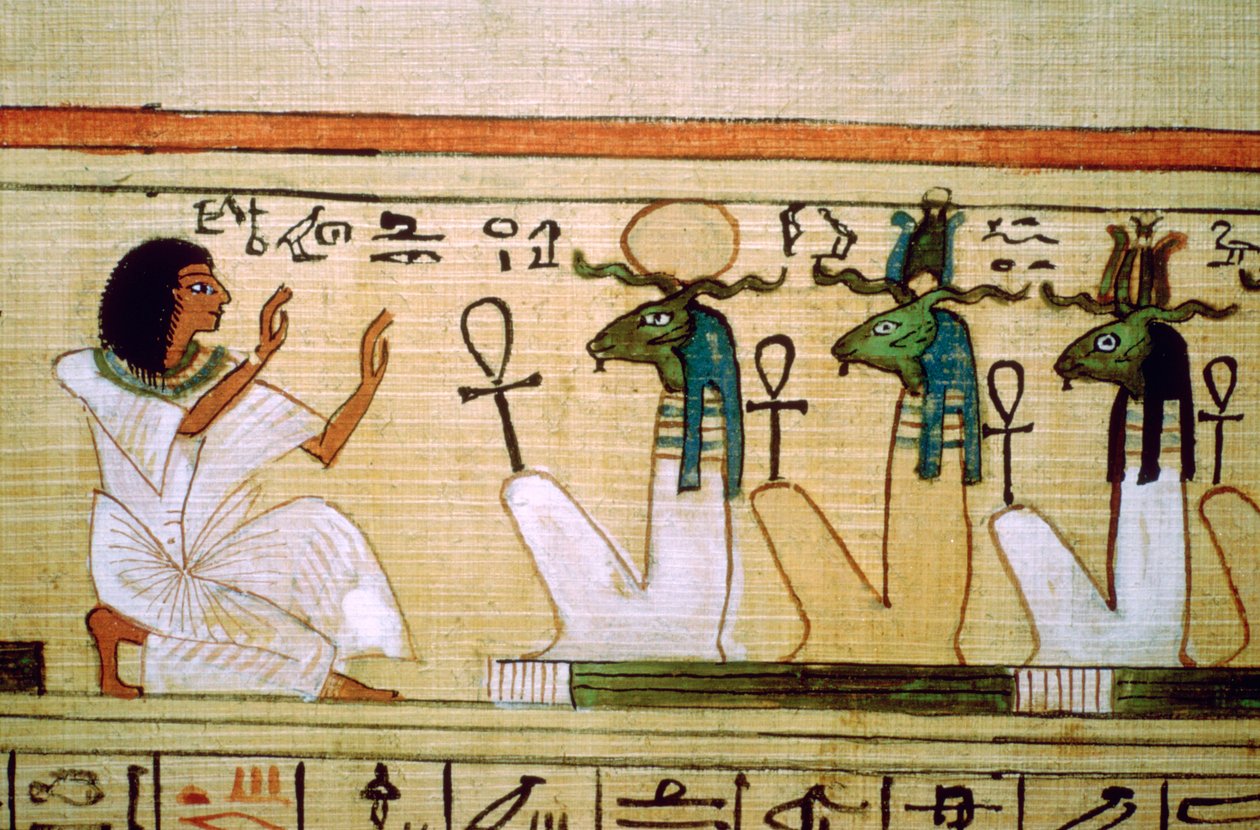 كتاب الموتى المصري ، راكعًا أمام آلهة العالم السفلي بواسطة غير معروف