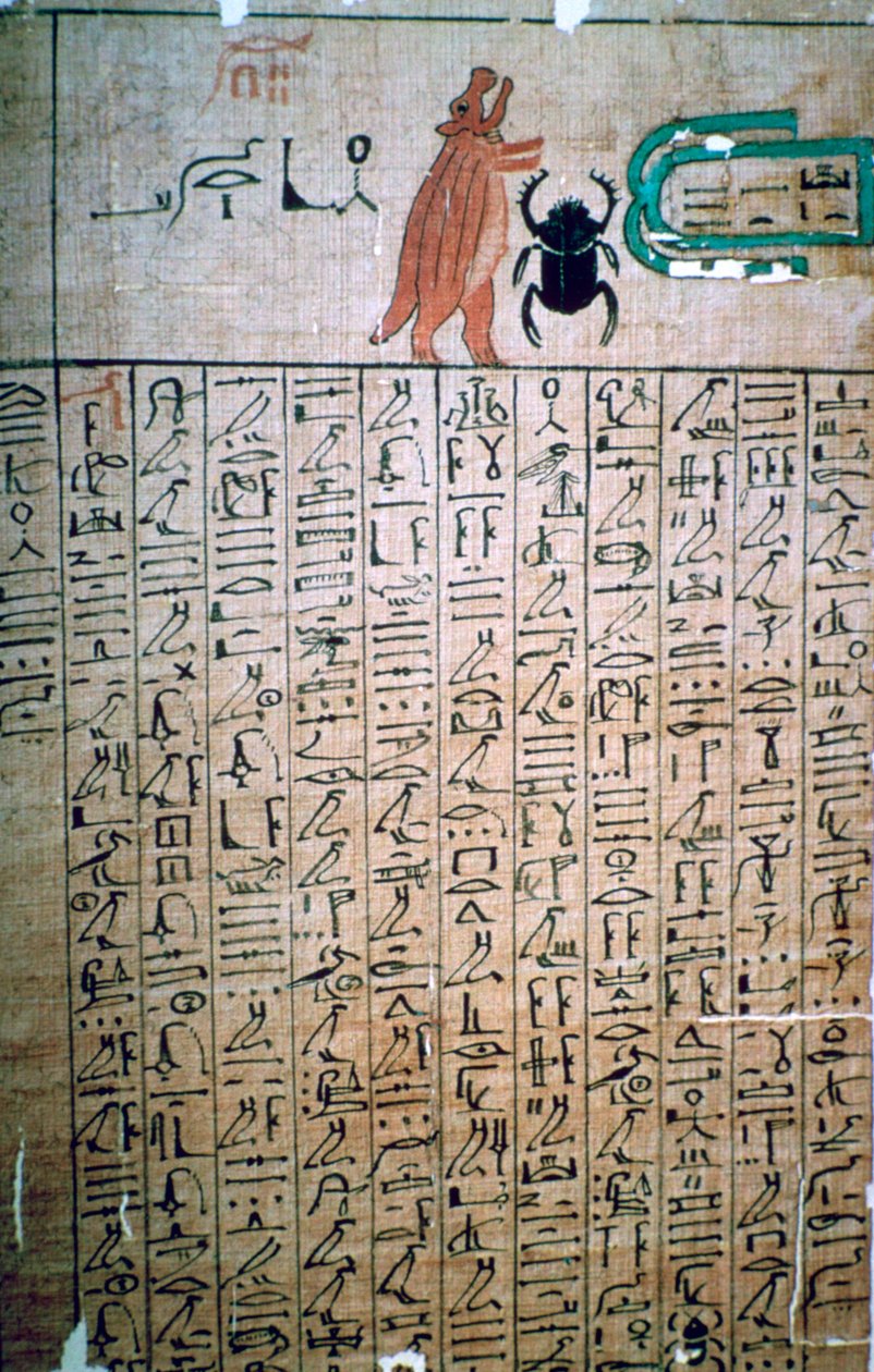 الهيروغليفية المصرية من كتاب الموتى بواسطة غير معروف