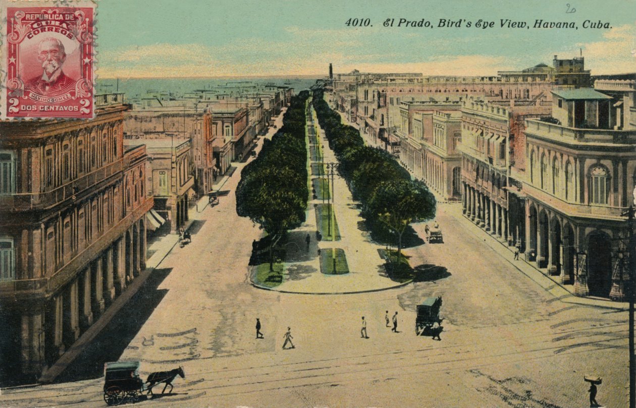 El Prado ، Birds Eye View ، هافانا ، كوبا ، 1911 بواسطة غير معروف