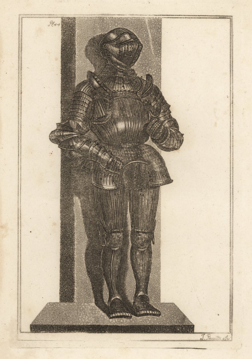 Elegant suit of fluted armour brought by Lord Warwick from Germany بواسطة غير معروف