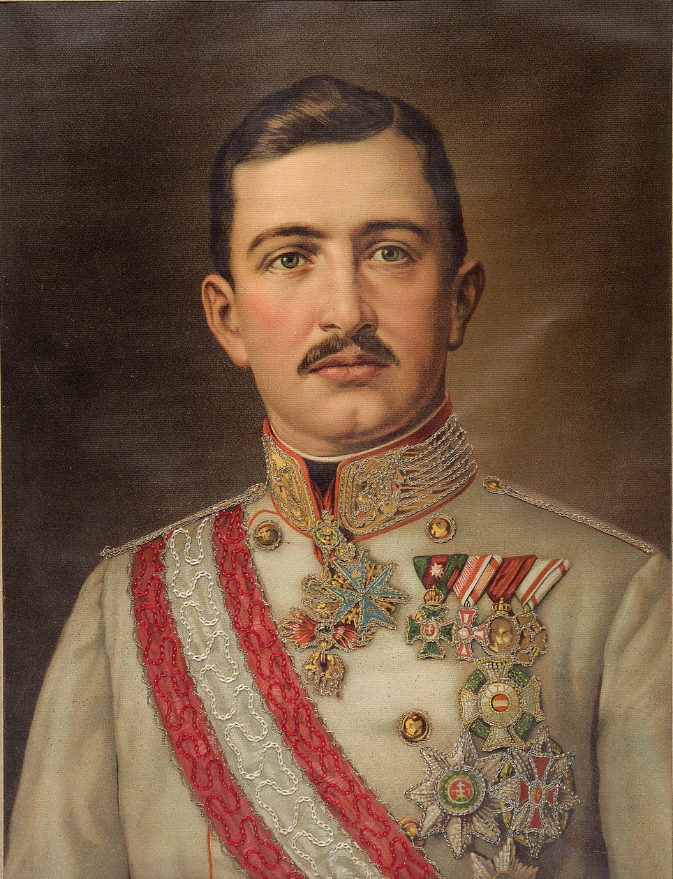 الإمبراطور تشارلز الأول النمسا 1887-1922 ، ملك المجر ، ج. 1917. بواسطة غير معروف