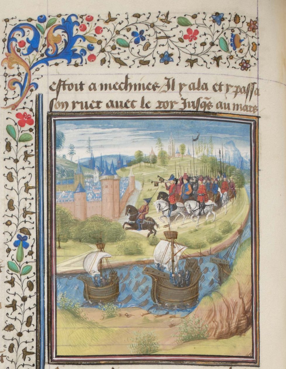 الملك الإنجليزي ريتشارد الأول Lionheart غزا جزيرة قبرص في 1191. صورة مصغرة من الهستوريا بواسطة ويليام من صور ، 1460s بواسطة غير معروف