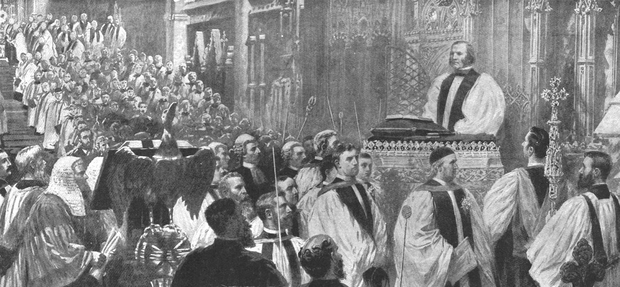 تكريم دكتور تيمبل كمطران في كاتدرائية كانتربري ، 8 يناير 1897 ، 1901. بواسطة غير معروف