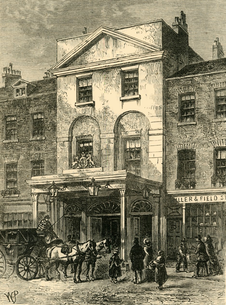 مدخل مسرح Astleys في عام 1820 ، c1878. بواسطة غير معروف