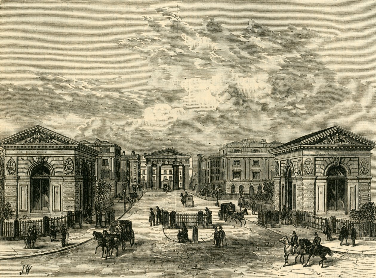 مدخل محطة يوستن سكوير ، c1876. بواسطة غير معروف