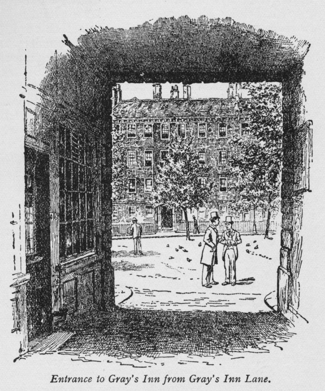 مدخل Grays Inn من Grays Inn Lane ، c1918 بواسطة غير معروف