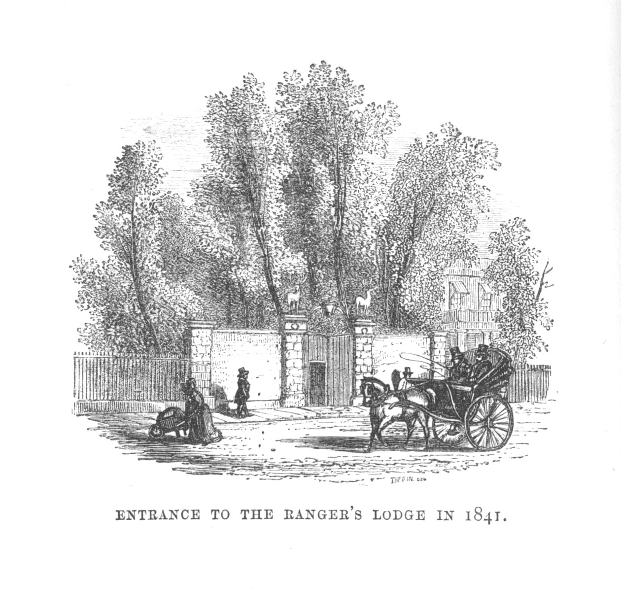 مدخل رانجرز لودج عام 1841 ، c1870 بواسطة غير معروف