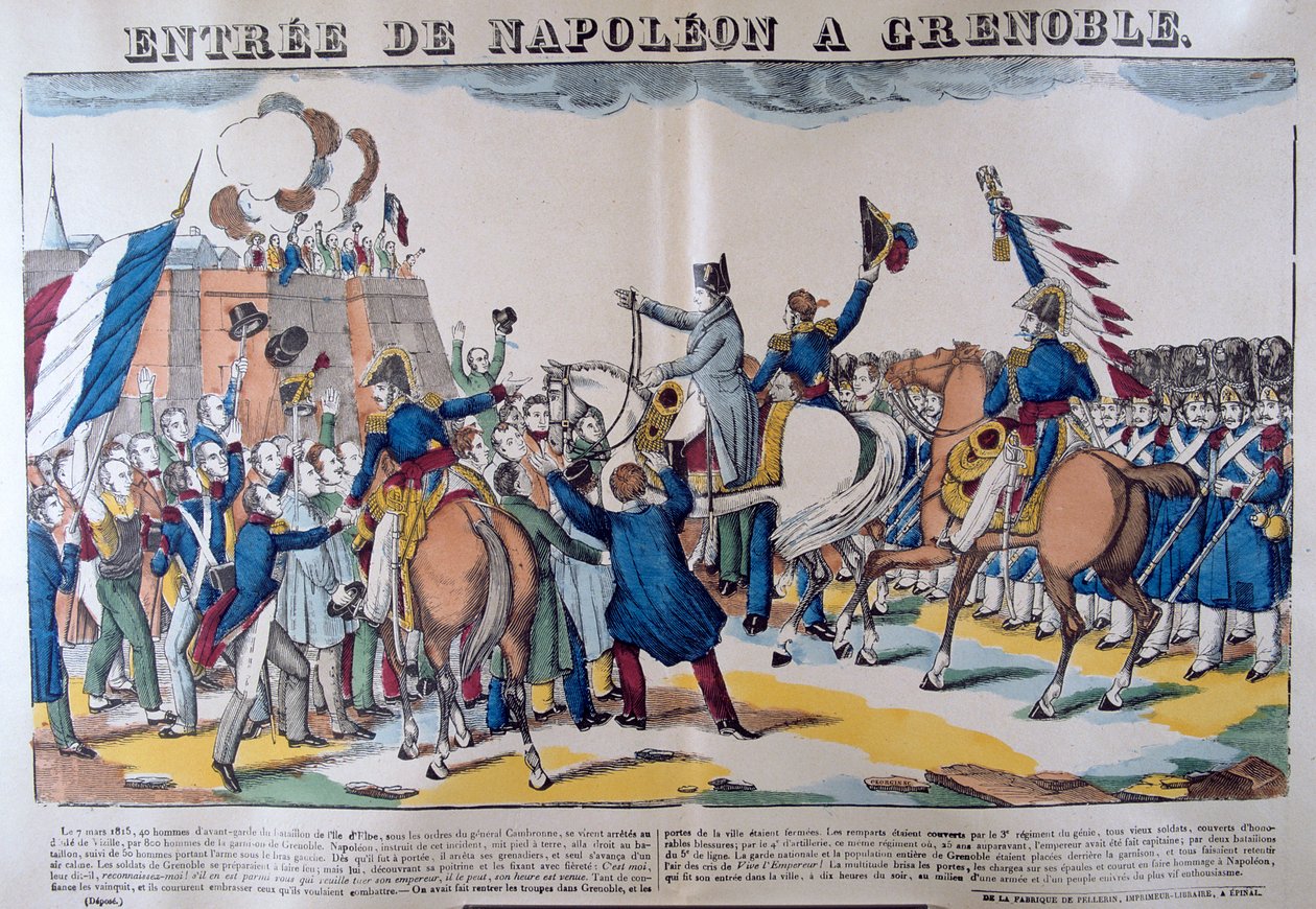 مدخل نابليون إلى غرونوبل ، مارس 1815 ، القرن التاسع عشر بواسطة غير معروف