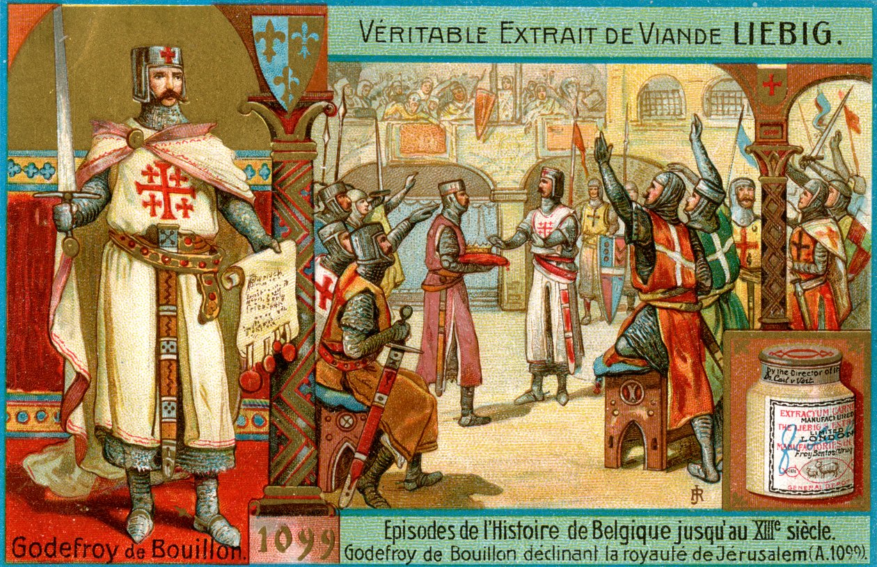 حلقات في تاريخ بلجيكا حتى القرن الثالث عشر: Godfrey of Bouillon، c1900 بواسطة غير معروف