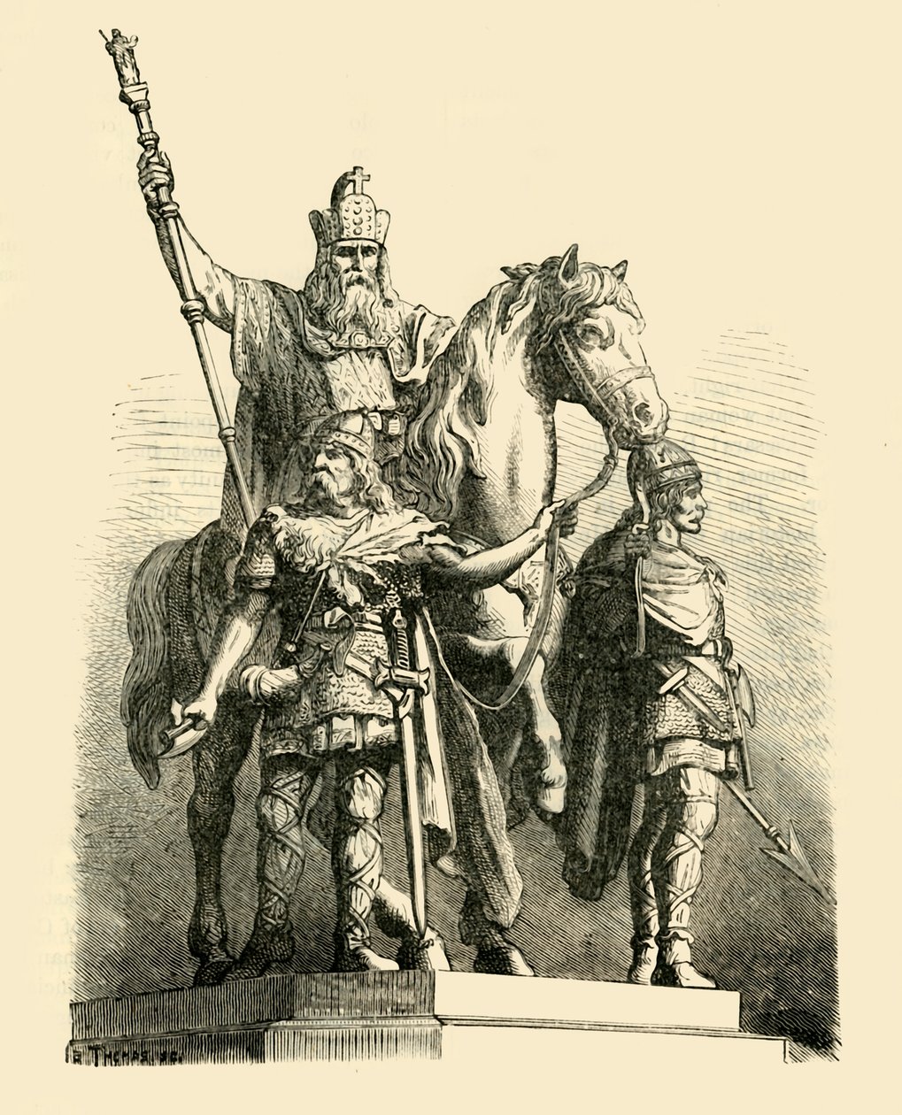 تمثال الفروسية شارلمان ، باريس ، 1890. بواسطة غير معروف
