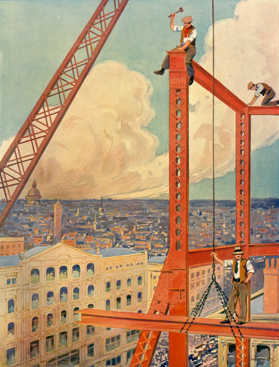إقامة عوارض متجر جديد ضخم ، c1930. بواسطة غير معروف
