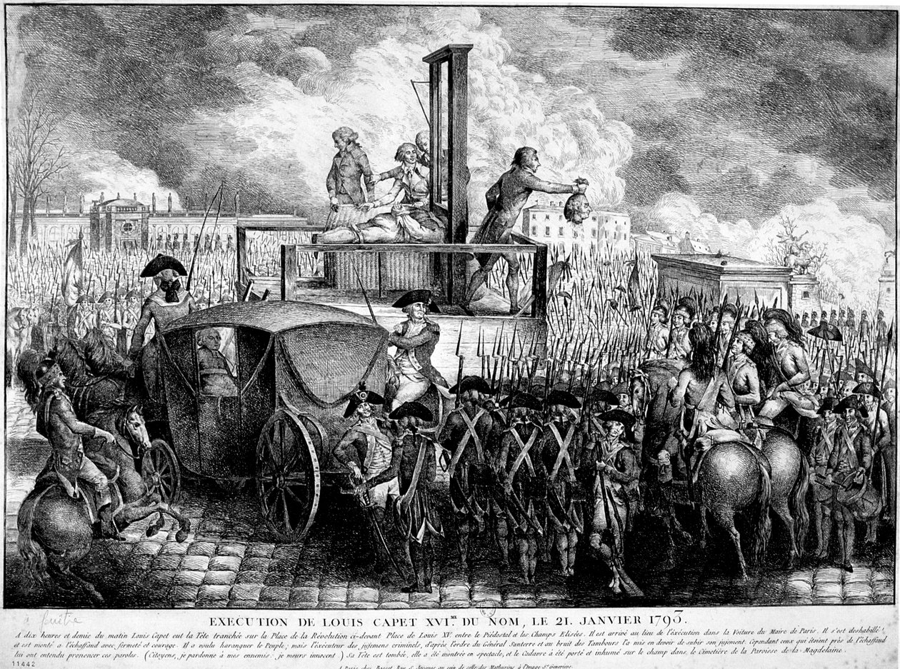 إعدام لويس السادس عشر ، 1793 بواسطة غير معروف