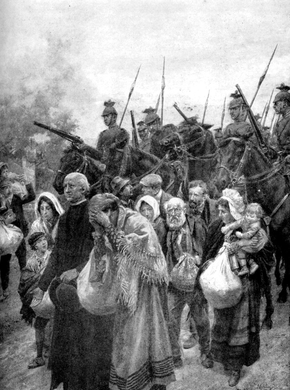 طرد السكان المدنيين في لوفان ، بروكسل ، 1914 بواسطة غير معروف