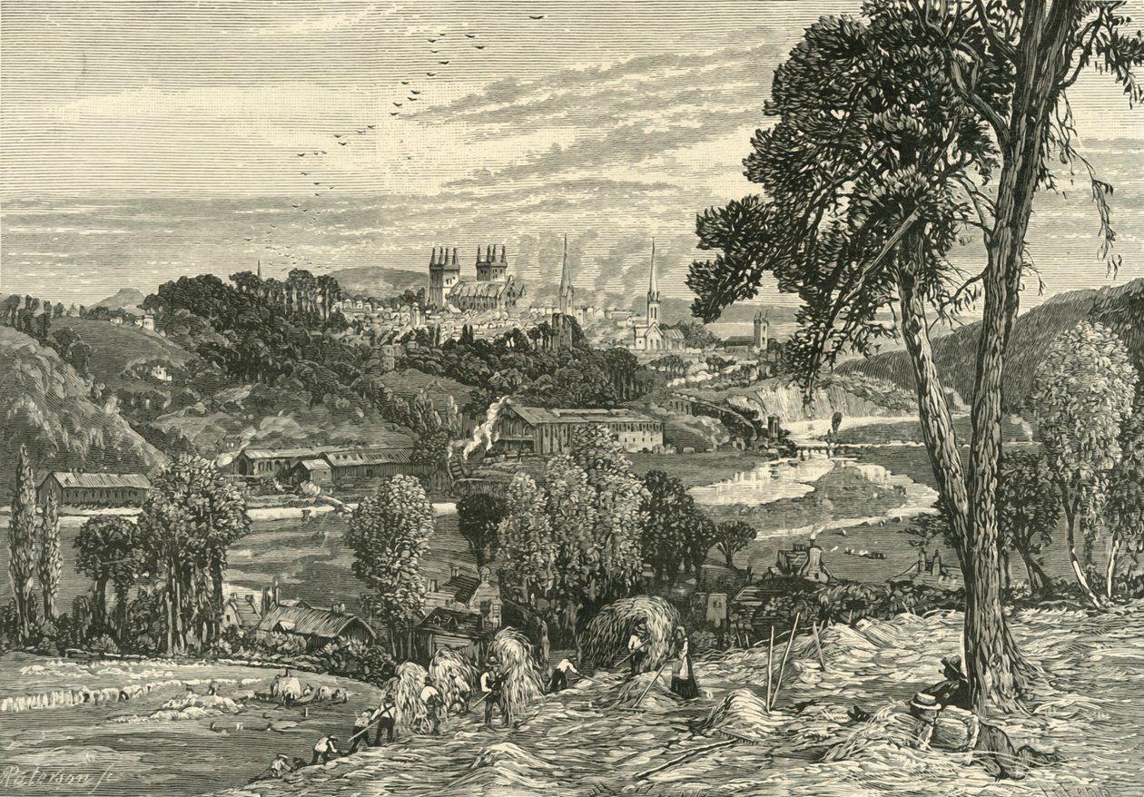 إكستر ، من Exwick Fields ، 1898. بواسطة غير معروف