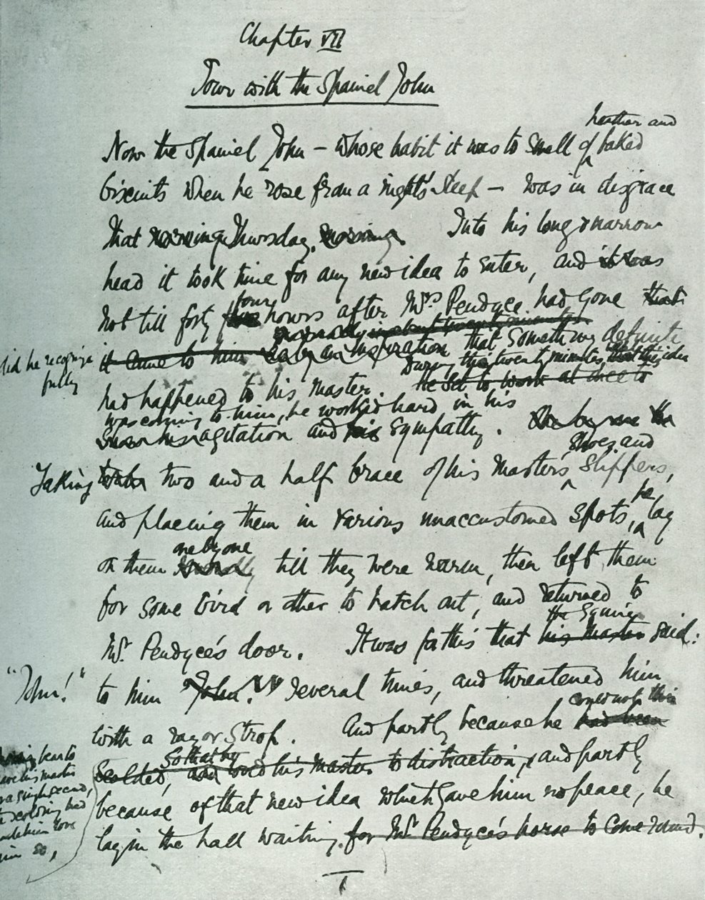 صفحة فاكس من MS لـ The Country House ، بقلم جون جالسوورثي ، 1907 ، 1928. بواسطة غير معروف