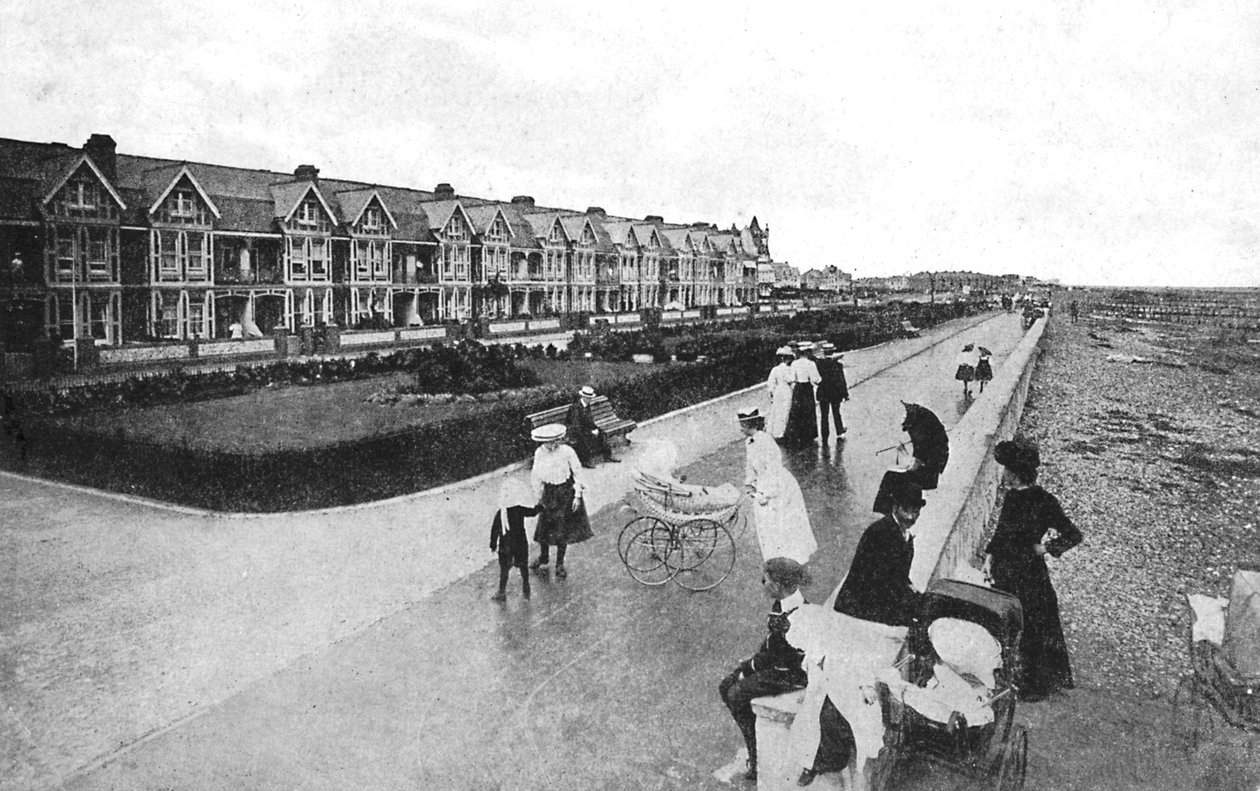 العائلات خارج المشي في نيو باريد ، إيست وورثينغ ، وست ساسكس ، c1900s-c1920s بواسطة غير معروف