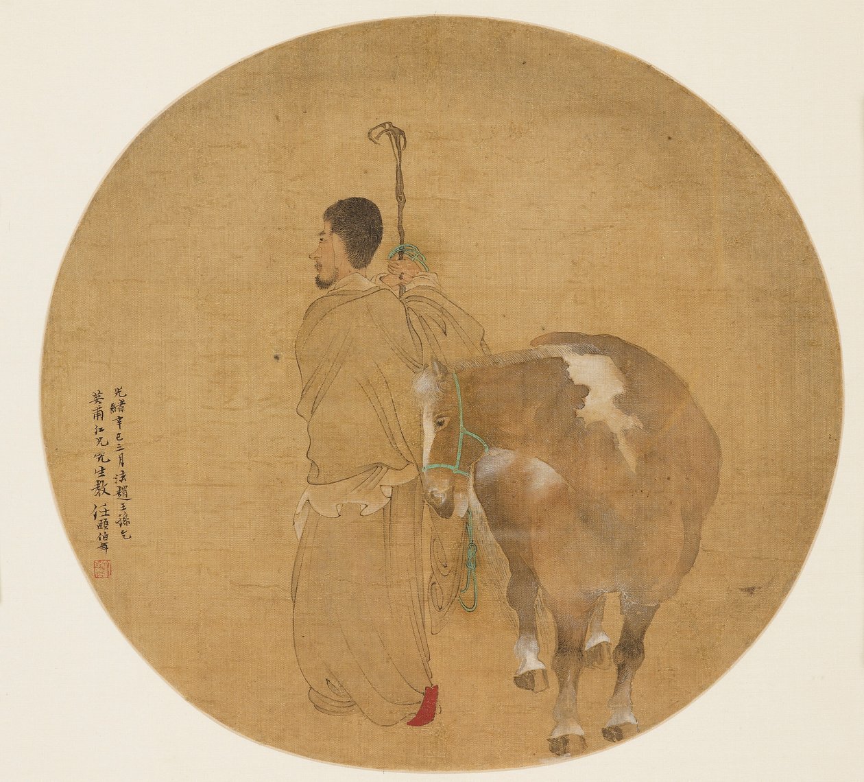 رسم المروحة - الحصان والعريس ، القرن التاسع عشر 1801-1900 بواسطة غير معروف