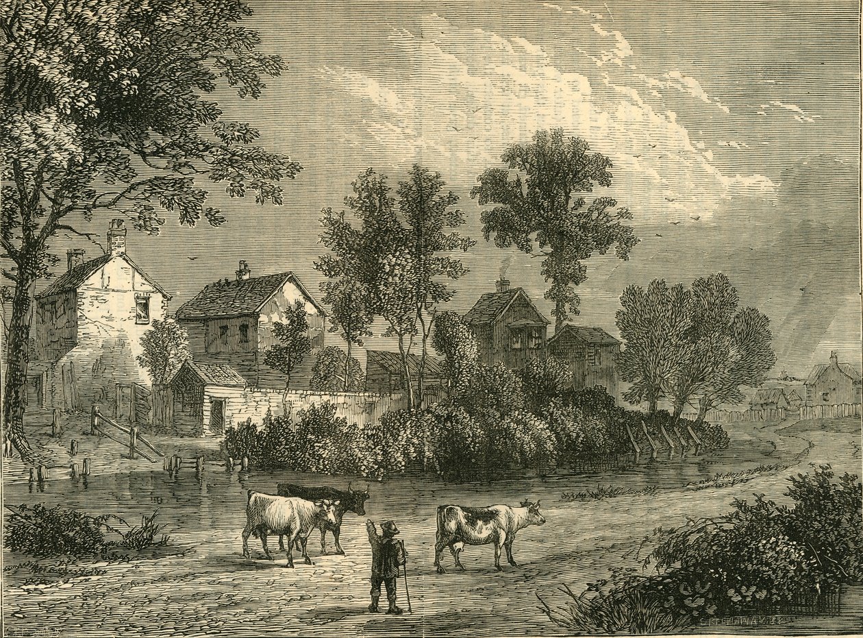 مزرعة في ريجنتس بارك ، 1750 ، c1876. بواسطة غير معروف