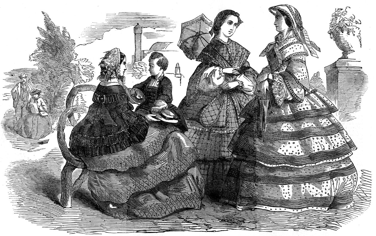 أزياء لشهر أغسطس 1857 بواسطة غير معروف