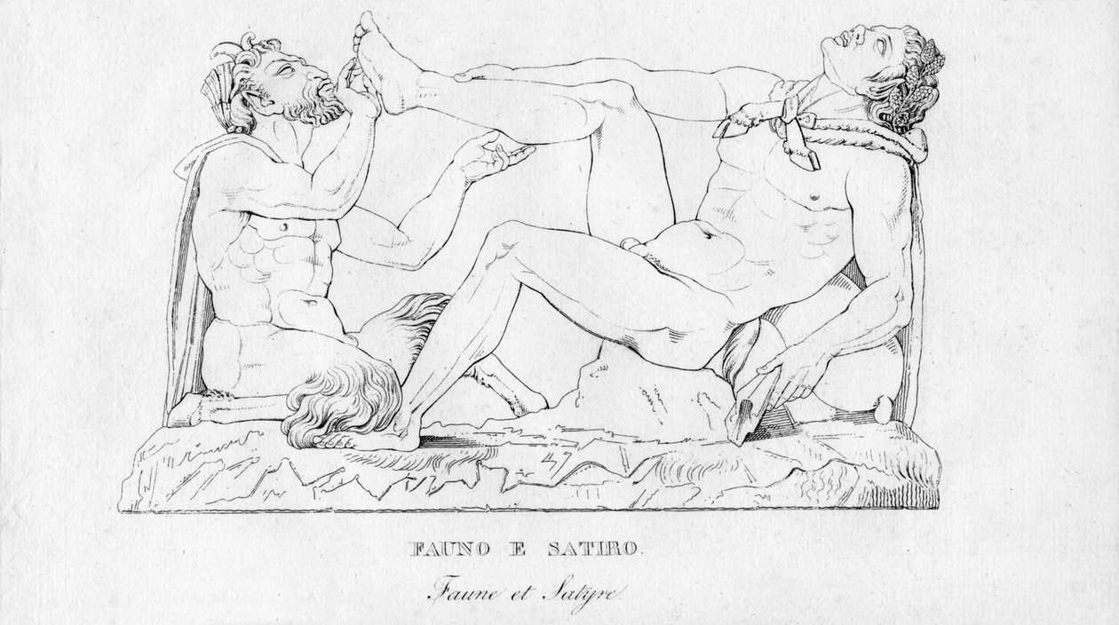 Fauno E Satiro Fauna and Satyr، c1850 بواسطة غير معروف