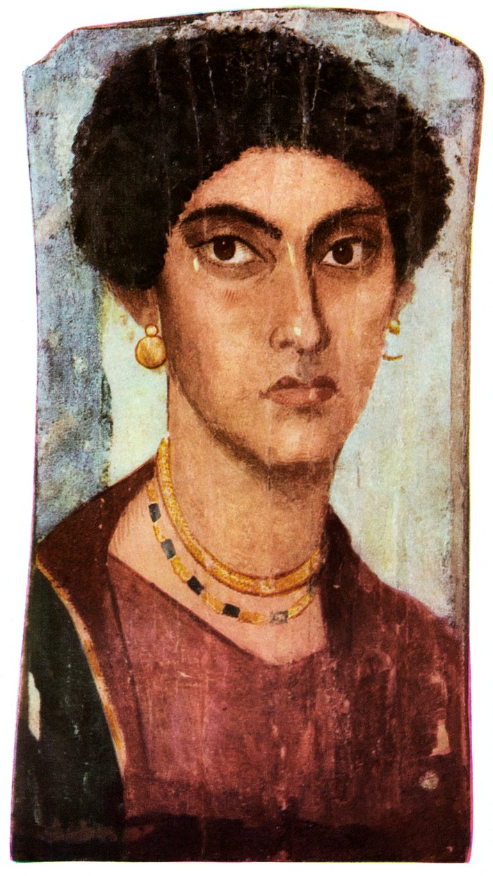 صورة الفيوم ، مصر القديمة ، العصر الروماني ، حوالي 200 م 1956. بواسطة غير معروف