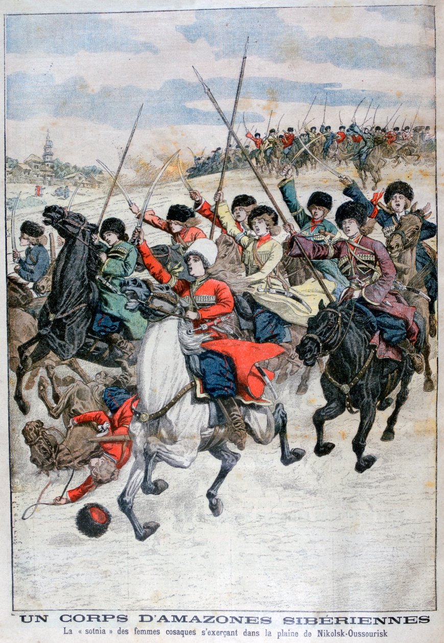 الإناث سلاح الفرسان القوزاق السيبيري ، الحرب الروسية اليابانية ، 1904 بواسطة غير معروف