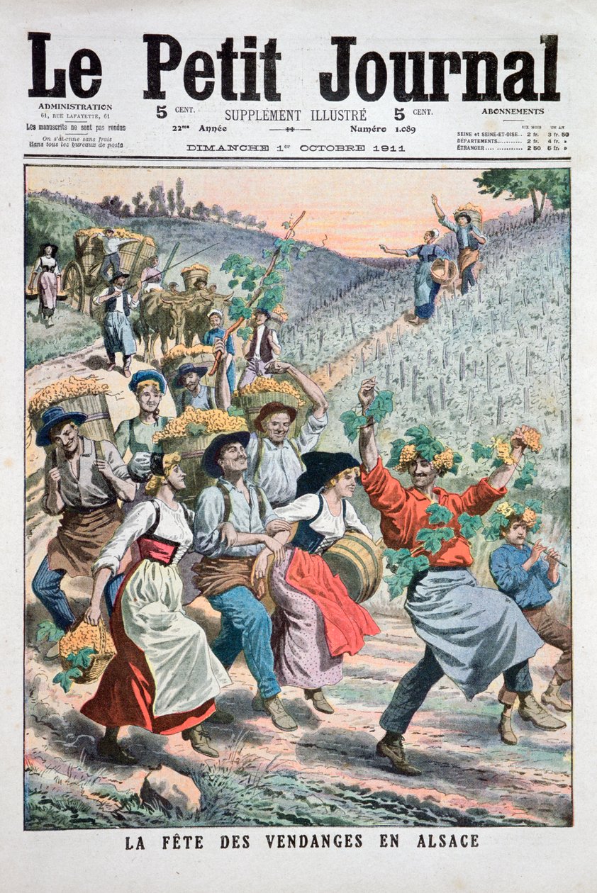 مهرجان محصول العنب بالالزاس 1911 بواسطة غير معروف