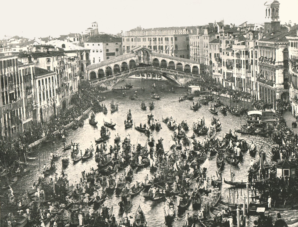 يوم العيد على القناة الكبرى ، البندقية ، إيطاليا ، 1895. بواسطة غير معروف