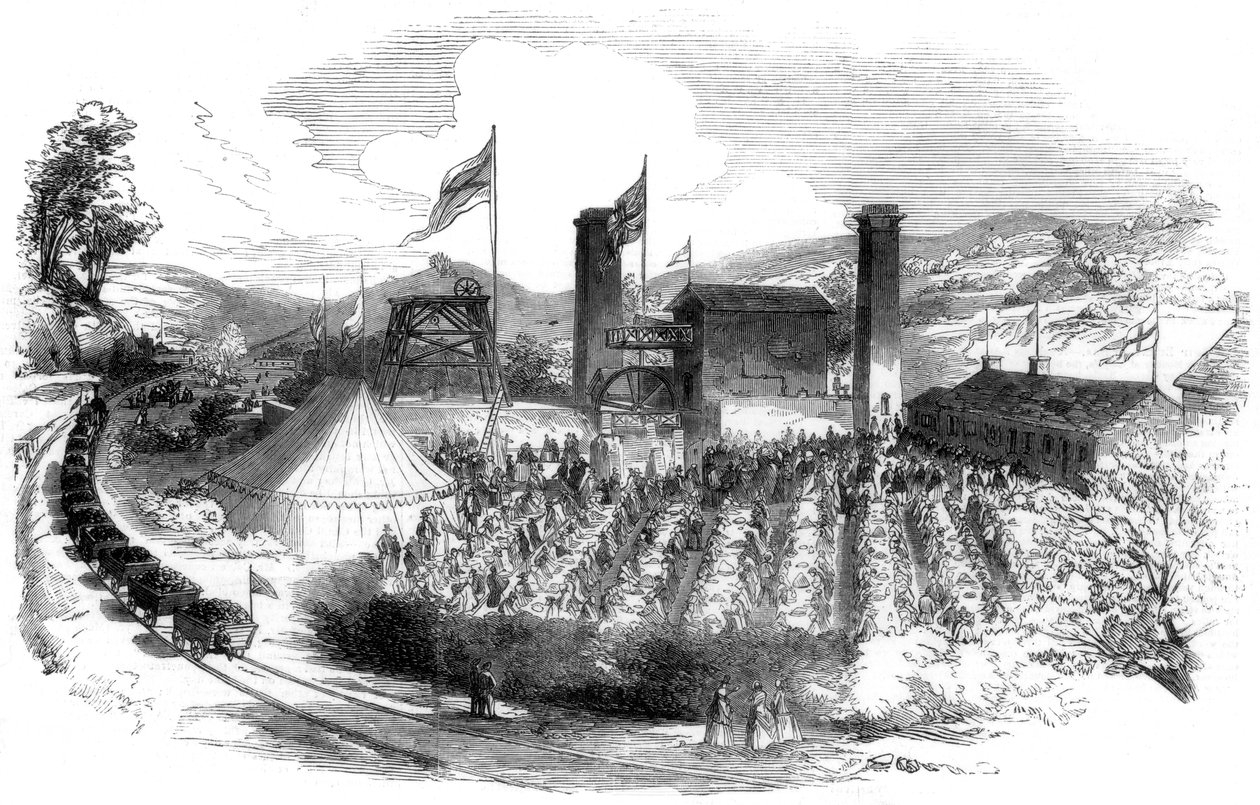 احتفل بالفوز بالفحم في فرع رونددا للسكك الحديدية Taf Vale ، 1851 بواسطة غير معروف