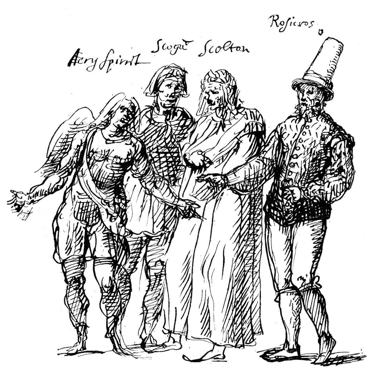 الشخصيات التي صممها Inigo Jones من أجل قناع جزر Fortune ، القرن السابع عشر 1893 بواسطة غير معروف