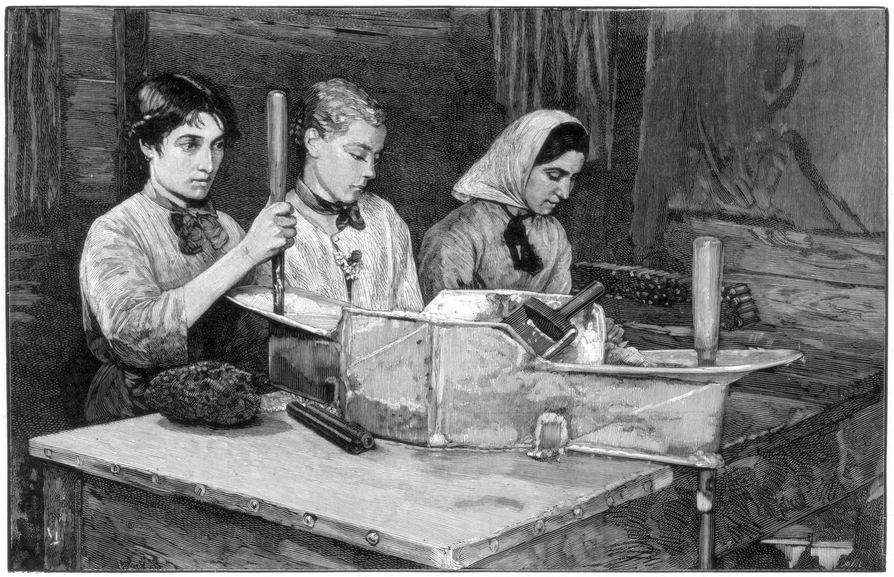 خراطيش ملء مسحوق الديناميت في Isleten ، بالقرب من Fluelen ، سويسرا ، 1893 بواسطة غير معروف