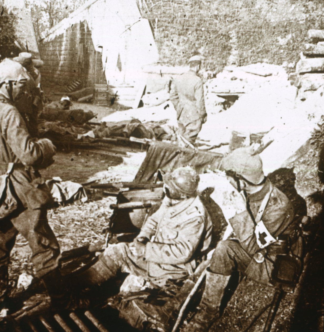 مركز الإسعافات الأولية ، فردان ، شمال فرنسا ، c1914-c1918 بواسطة غير معروف