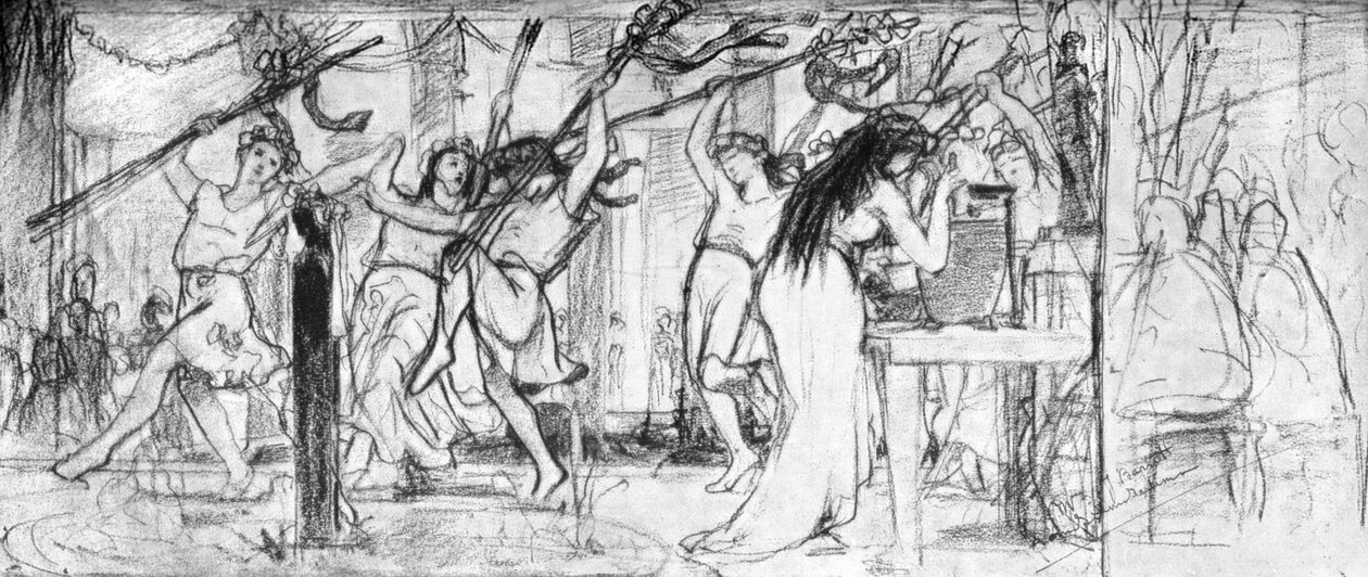 الرسم الأول لمهرجان خمر ، c1871 c1880-1882 بواسطة غير معروف