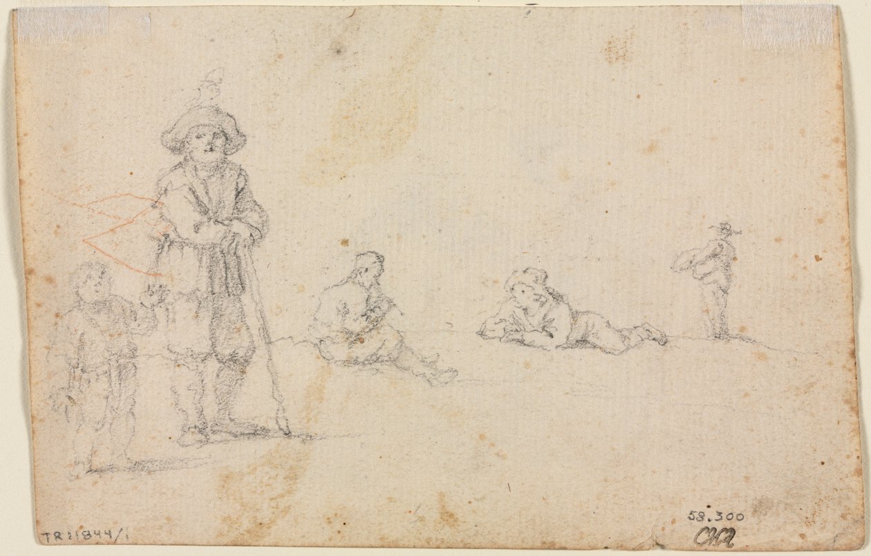 خمس دراسات الشكل ، 1600s. بواسطة غير معروف